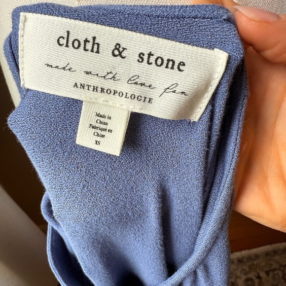 Cloth & Stone Blue Long Sleeve Relaxed Blouse - Picture 5 of 5